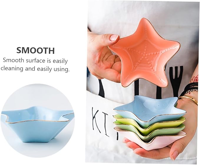 Ciieeo 3pcs Elegant Ceramic Sauce Dish Dipping Plates for Condiments Appetizers and Sauces Lightweight Non-slip Design for Home and Restaurant Use Random Color Selection