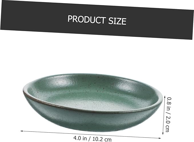Ceramic Seasoning Dipping Bowls Set Shallow Appetizer Plates for Sauces Rustic Clay Material for Restaurants and Home Use for Serving Snacks and Dips