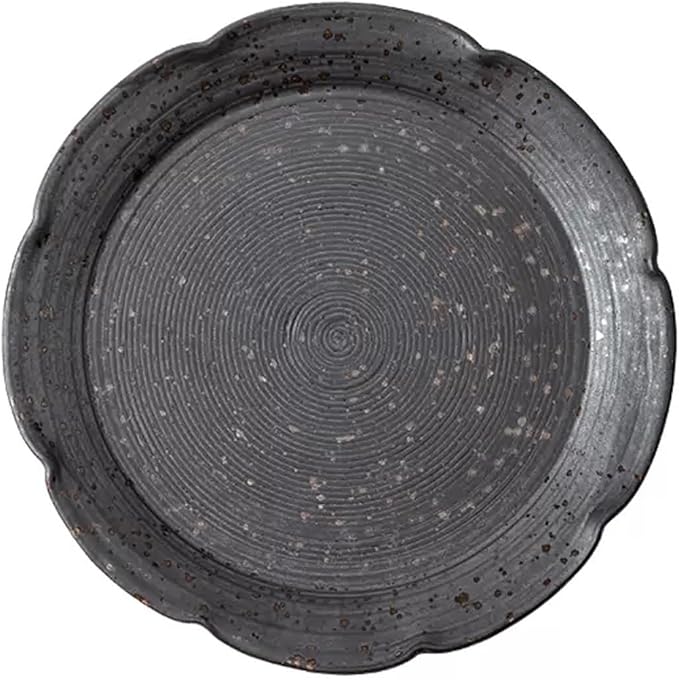 SONGCHAO Party Supplies 10 Inch Western Steak Plate Ceramic Flat Plate Vintage Dessert Plate Light Dinner Plate Household Dinner Plate Fruit Tray Party Plates (Color : B)