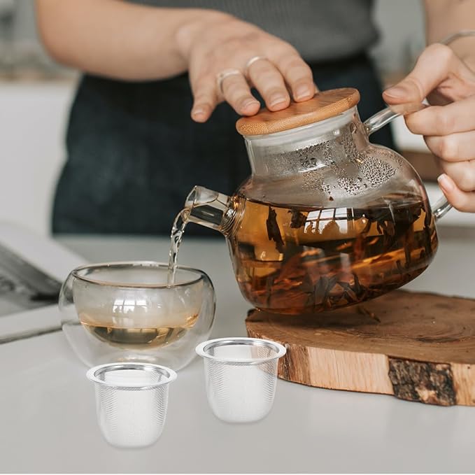Sturdy Tea Filter Infuser for Loose Leaf Tea 2.28 Inch Diameter Metal Strainer Suitable for Home Brewing Herbs and Spices