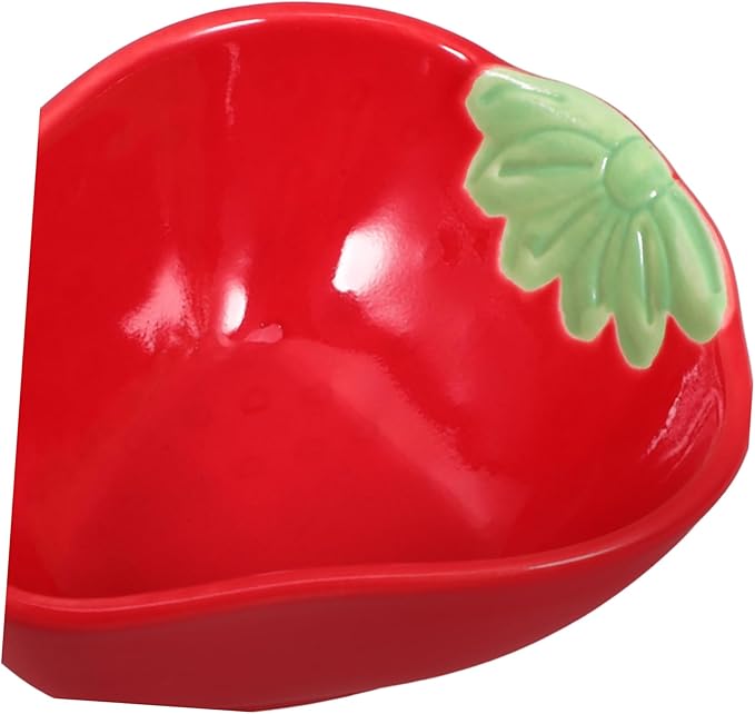 Garneck Cute Porcelain Saucer Dish Soy Sauce Plate Dipping Plate for Strawberry Decor