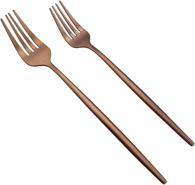 Matte Copper Silverware Set, Uniturcky Satin Finish 20-Piece 18/10 Stainless Steel Flatware Set Knife Fork Spoon, Tableware Cutlery Sets Service For 4,Utensils For Kitchens Camping And Party