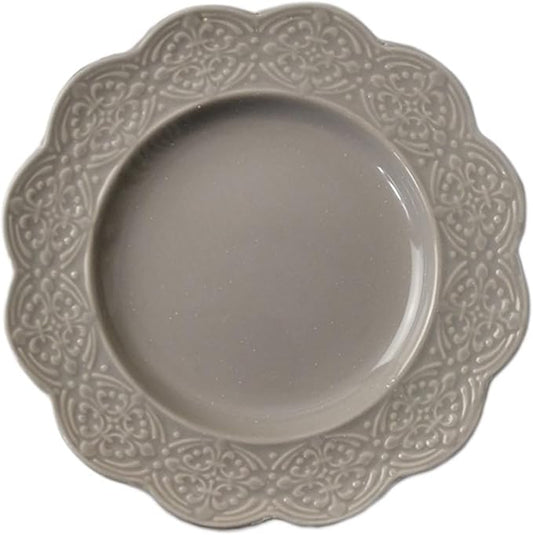 SONGCHAO Party Supplies Plate Ceramic Household Dishes Breakfast Lunch Dinner Afternoon Tea Steak Household Commercial Kitchen Fruit Tray Party Plates (Color : 006)