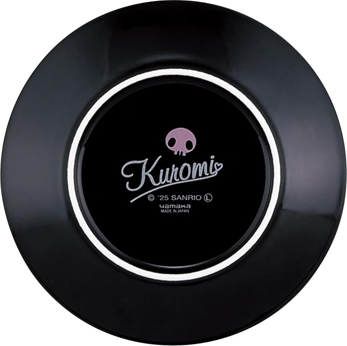 山加商店(Yamakasyoten) Sanrio SAN181-257 Plate, Small Plate, Diameter 5.3 x 0.8 inches (13.5 x 2 cm), Kuromi, Microwave Safe, Miscellaneous Goods, Tableware, Made in Japan, Black