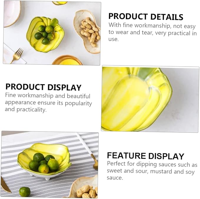 1pc Vegetable Snack Plate Ceramic Tray Dessert Plates Ceramic Appetizer Plates Ceramic Steak Plate Appetizer Dish Ceramic Dessert Plate Fruit Bowls Multifunctional Relish Plate
