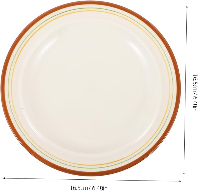 Veemoon European Style Ceramic Plate Dinner Serving Snack Cake Fruit Plate Easy Cleaning Storage