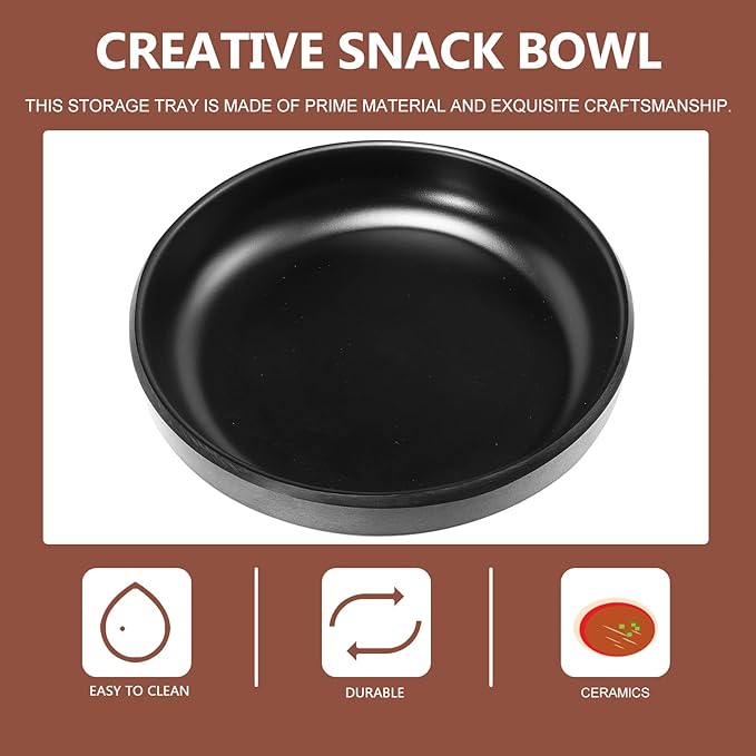 2pcs Melamine Sushi Plates and Snack Dishes 335ml Imitation Ceramic Food Bowls Sturdy Plastic Appetizer Plates for Home Dining and Ktv Bar Use