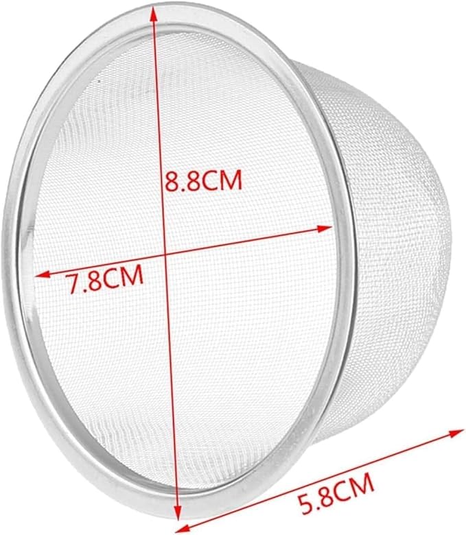 1pc Silver Tea Infuser Mesh Strainer,Stainless Steel Teapot Filter For Coffee Tea Pot Tea Accessories,Tea Strainer for Teapot Replacement Part Tea Strainer,7cm