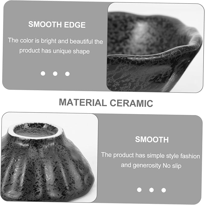 Cabilock Creative Irregular Ceramic Appetizer Serving Plate Unique Japanese Style Spice Dish Food-Grade Porcelain for Sauces and Seasonings for Restaurants and Home Use