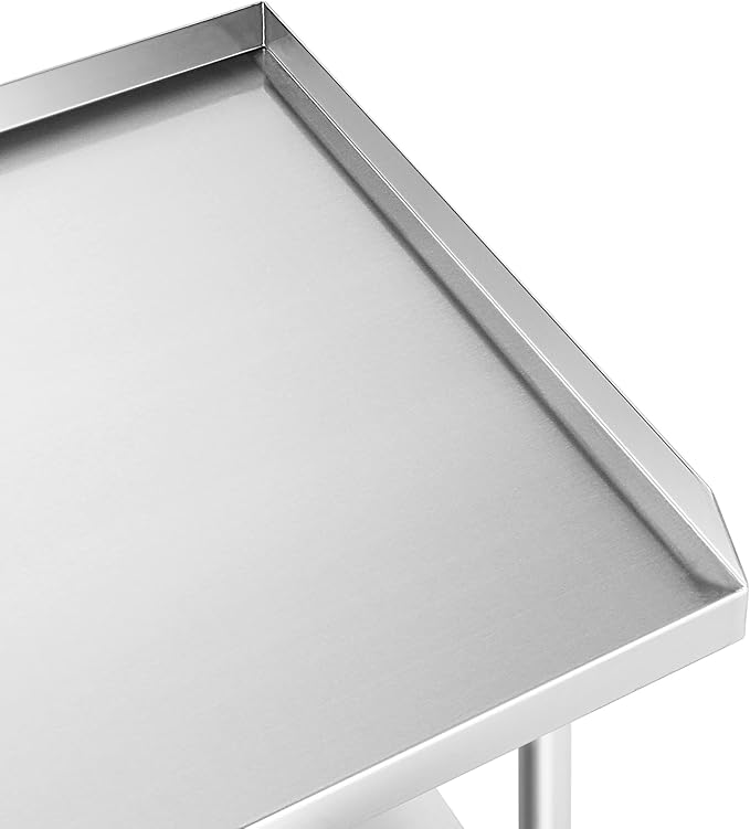 GRIDMANN NSF 16-Gauge Stainless Steel 48" L x 30" W x 24" H Equipment Stand Grill Table with Undershelf for Commercial Restaurant Kitchen