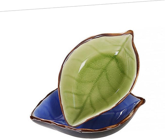 PRETYZOOM 3pcs Ceramic Sauce Plates Seasoning Dishes Multi-use Dipping Sauce Dishes for Home Random Style