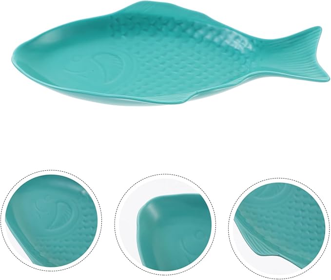 Unique Fish Shape Ceramic Plate Snack Storage for Dinnerware Fish Decor for Home