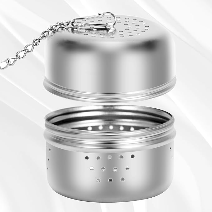 Leden Tea Ball Infuser for Loose Tea, Stainless Steel Strainer With Chain Hook, Steeper for Mug, Cup