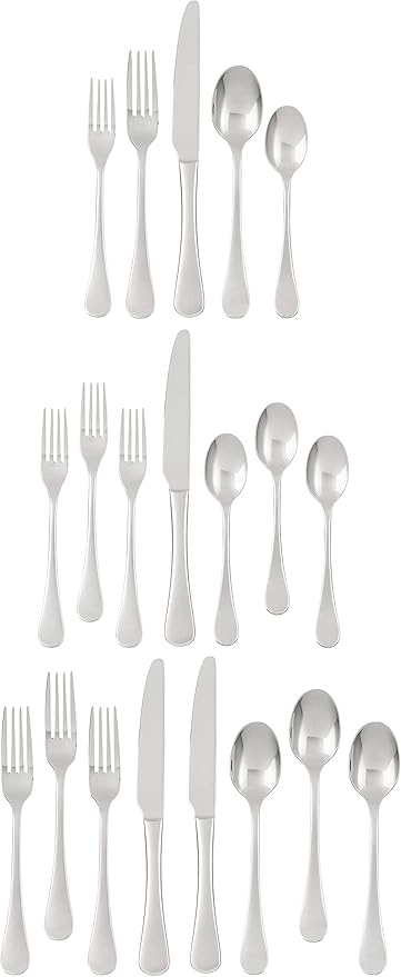 Ginkgo International Varberg 20-Piece Stainless Steel Flatware Place Setting, Service for 4