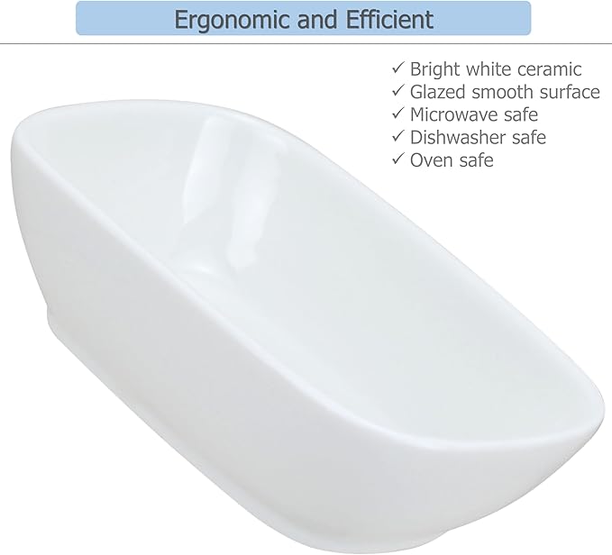EIKS 2 Pack Ceramic Side Dishes Appetizer Plates for Serving Snacks Candy Dessert Sauce Seasoning Nuts