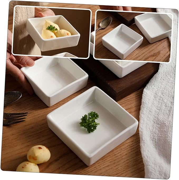 2pcs Sauce Dish Multipurpose Snack Dessert Holder for Sauces Spices and Appetizers for Home Restaurants and Buffets