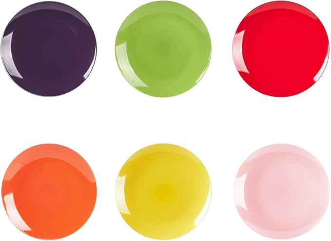 Stoneware Coupe Shape Dinner Plate 10.5 inch- Set of 6, Very Rose