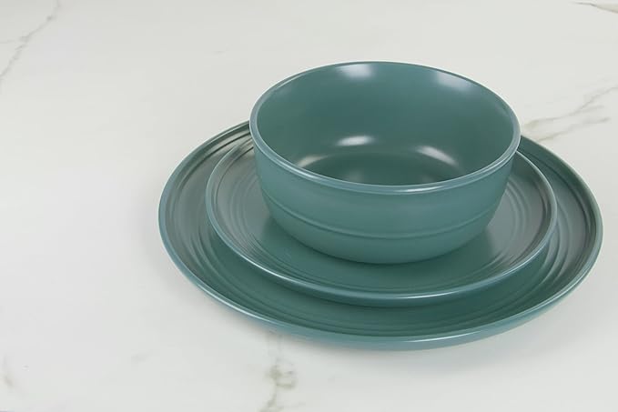 Double Line 6.25"/24 oz Cereal Bowl, Set of 6, Emerald Green