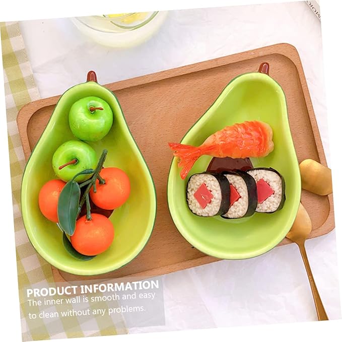Avocado Shape Ceramic Plate Elegant Dinnerware for Family Gatherings Salad Fruit Plate