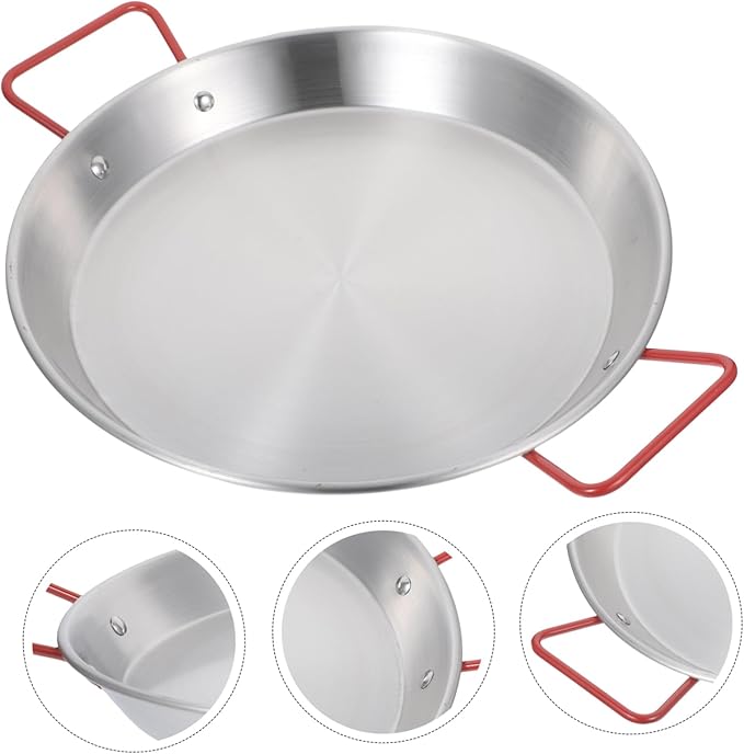 IMIKEYA Stainless Steel Serving Tray with Double Handles Anti-scalding Tableware for Snacks and Appetizers for Parties and Home Use