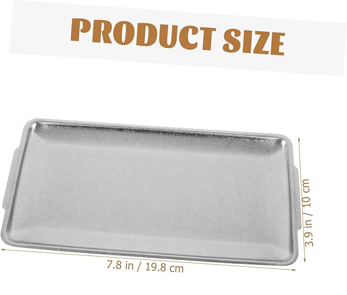 Mobestech Rectangular Serving Tray Practical Stainless for Desserts Snacks and Food Storage for Parties and Everyday Use