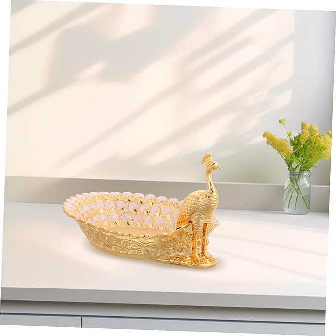 Mobestech Elegant White Fruit Serving Tray Decorative European Style Dessert Plate for Party Snacks