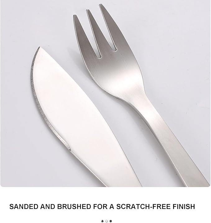 60-Piece Silverware,Service for 12，Japanese Creative Retro Western Stainless Steel Yanagi Knife, Fork and Spoon，Well Made，Dishwasher Safe，Ergonomic，Serving Set, Mirror Finish, Gift Box