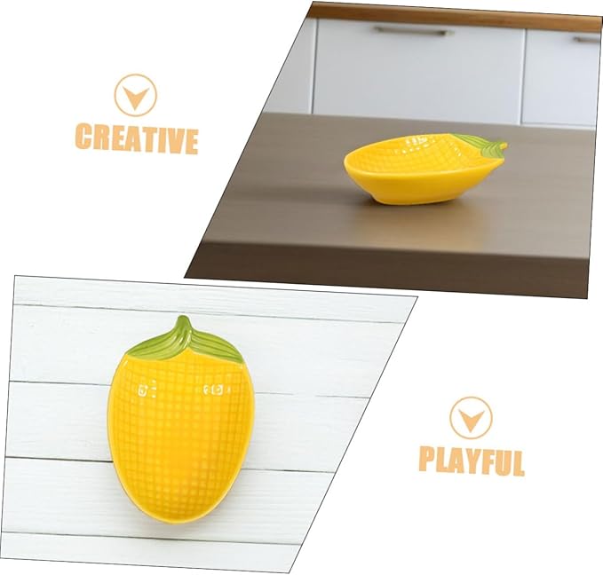 Alipis 2Pcs Fun Appetizer Dish for Snacks Dips Sauces for Parties Entertaining Compact Fruit Plate Salad Bowl