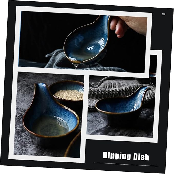 1pc Ceramic Dish Utensil Tray Seasonings for Grilling Appetizer Plates Ceramic Dipping Sauce Cups Ice Cream Bowl Seasoning Bowl Ceramic Storage Plate Seasoning Dish Dippi