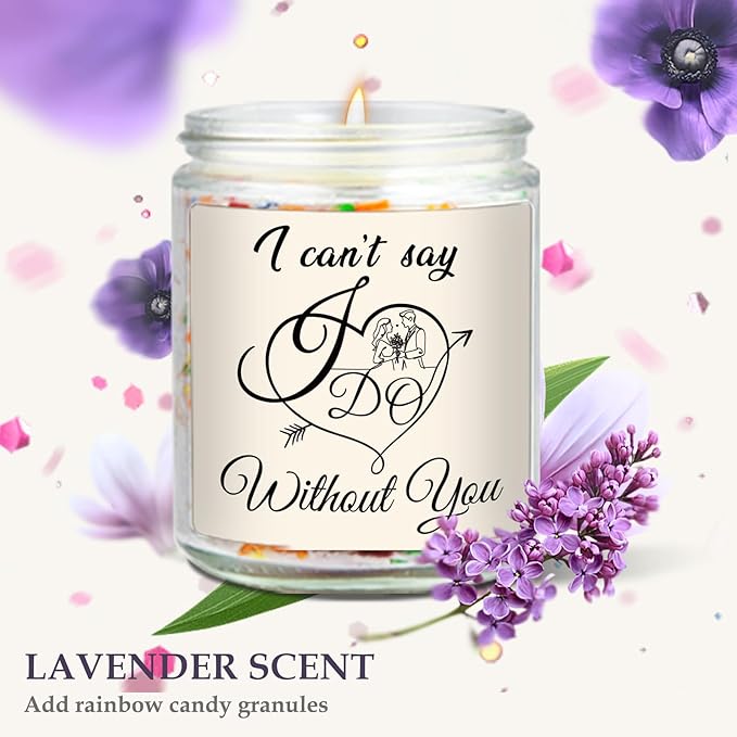 Bridesmaid Proposal Candle, Maid of Honor Proposal Gifts Candles, Matron of Honor Gifts for Bridesmaids, Wedding Day Bridal Party Engagement Gift, I Can't Say I Do Without You