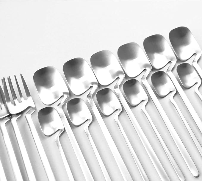 24pcs Silver Dinnerware Set 304 Stainless Steel Cutlery Matte Forks Spoons Knives Flatware Set Dinner Silverware Set