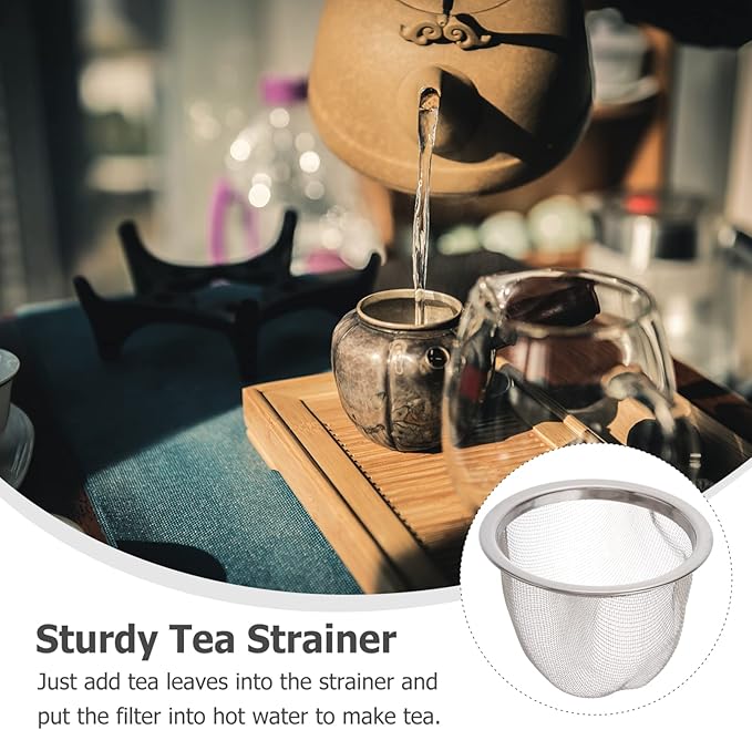 8pcs Stainless Steel Tea Filter Sturdy Metal Infuser for Loose Leaf Tea Diameter Height for Home Brewing Herbs Spices Design for Use