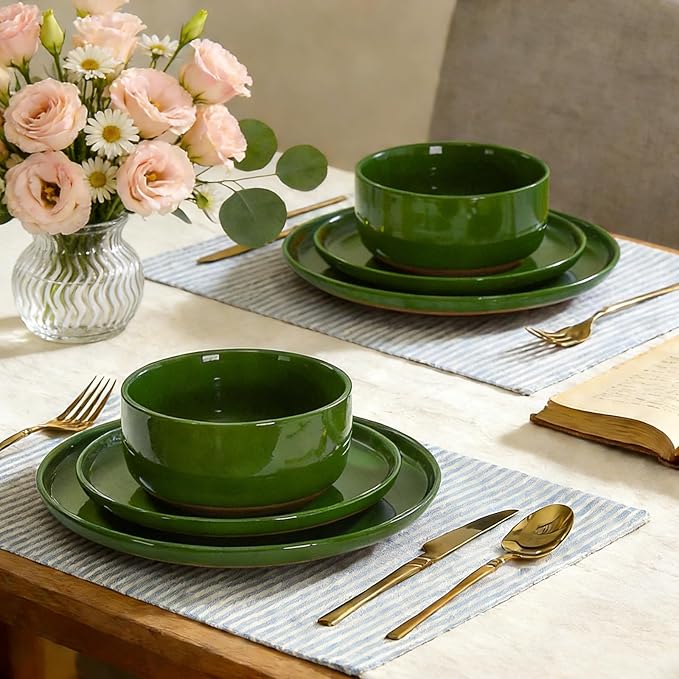 GZG 6 Inch Ceramic Cereal Bowls Set of 4, 28oz Large Soup Salad Pasta Bowls, Porcelain Oatmeal Bowl for Kitchen, Microwave & Dishwasher Safe