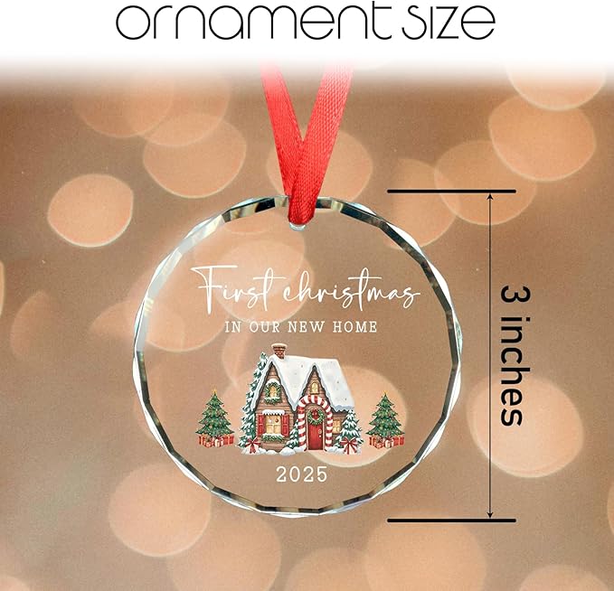 Housewarming Gifts New Home, First Christmas in Our New Home 2025 Christmas Ornament, Best Housewarming Gifts for Women, Xmas Tree Decorations for Home