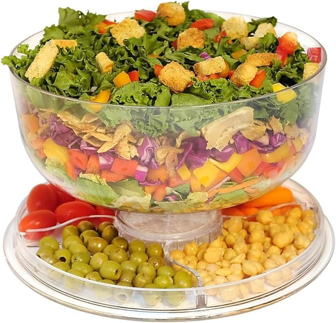 Cake Stand with Dome Cover, 6-in-1 Multi-Purpose Use, Cake Stand with Lid, Serving Platter, Punch Bowl, Desert Platter and More, BPA Free - Case of 6