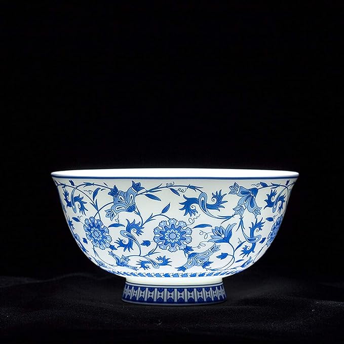 Dining Plate Set Ceramics Dinner Sets 26 Pieces Blue and White Porcelain Dinnerware Set | Gift Box Steak Plate Cereal Bowl and Soup Bowl,A