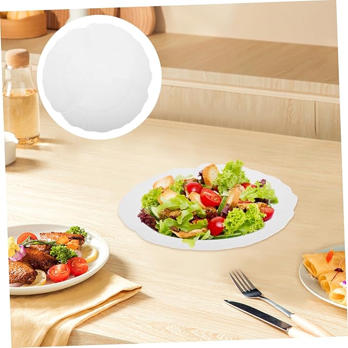 Cabilock Petal Plate Bowl Decorative Dinner Plates Ceramic Dessert Serving Trays for Wedding Home Decor