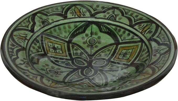 Ceramic Plates Moroccan Handmade Appetizer Tapas Serving Decorative 8 inches Round
