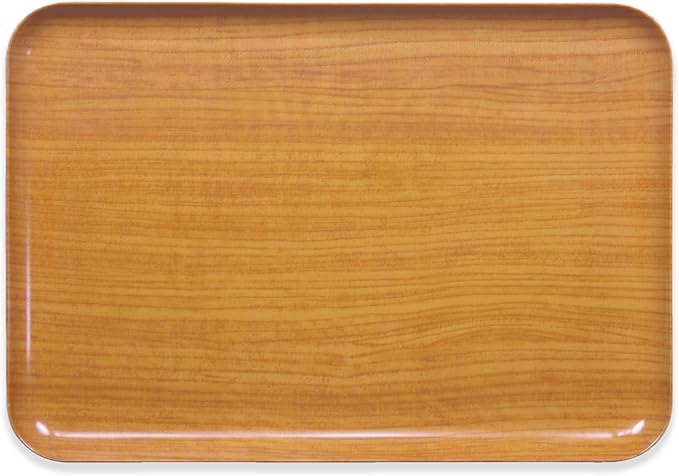 Tatsu Craft NR Luncheon Tray, Large, Wood Grain, Natural, Non-slip, Microwave Safe Tray, Fashionable Plastic, Large and Small, Non-slip, Non-slip, Square, Rectangle, Interior, Woodgrain Pattern,