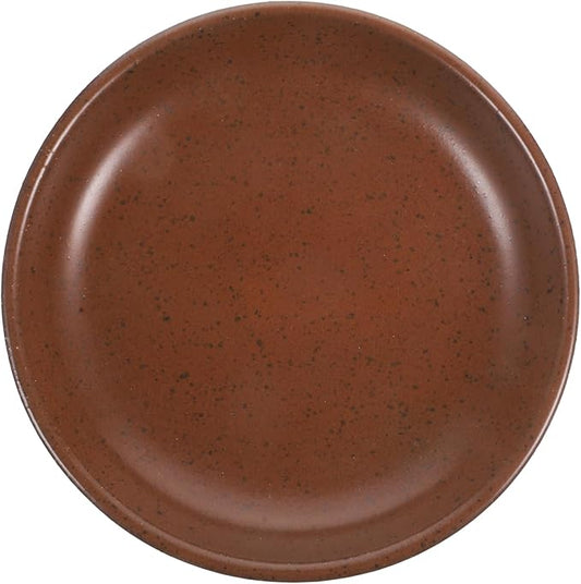 LIFKOME Ceramic Appetizer Plate Shallow Serving Dish for Dipping Sauces Rustic Style Snack Bowl for Hotel Dining and Restaurant Use 4-piece Set