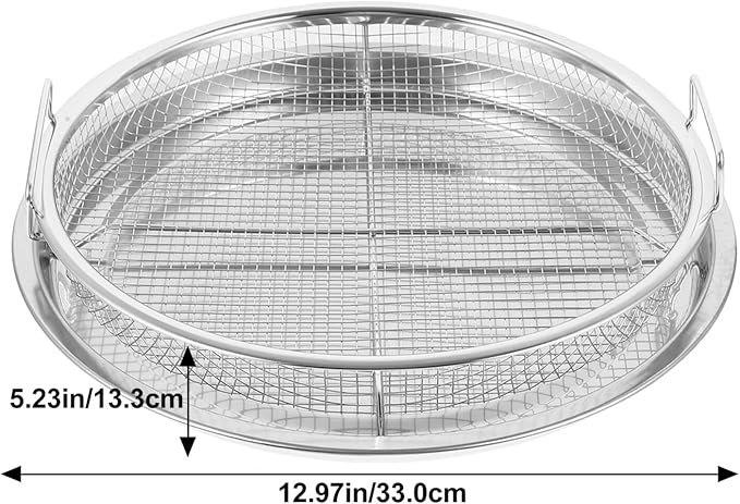 Kichvoe 1set Bbq Tray Grill Prep Meat Strainer for Outdoor Barbecue and Indoor Dining Serving Plate for Fried and Grilled Foods
