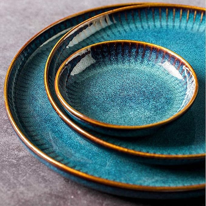 14 Pieces Dinnerware Sets Ceramics Dinner Set Dishes Tableware Set Complete Porcelain Combination Creativity Nordic Style Dinner Plates