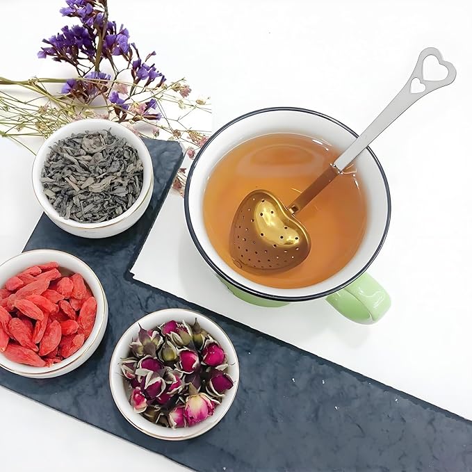 304 Stainless Steel Tea Strainer, Tea Set Accessories, Tea Filter, Seasoning Ball, Full Hole Tea Strainer, 12 piece for sale