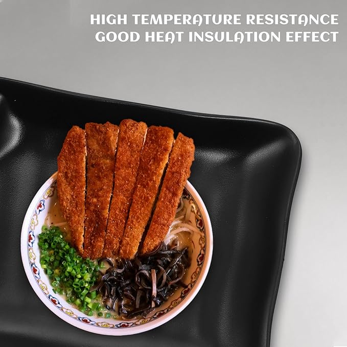 Kichvoe Japanese Sushi Dish 7.59X4.52 Inch Dumpling Plate with Vinegar Sauce Compartment Practical Dining Plate for Home Restaurant Buffet