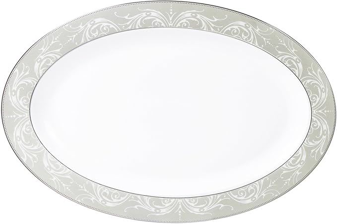 57Piece Silver Border Porcelain Dinnerware Set-Service For 8-Olympia-Mix & Match
