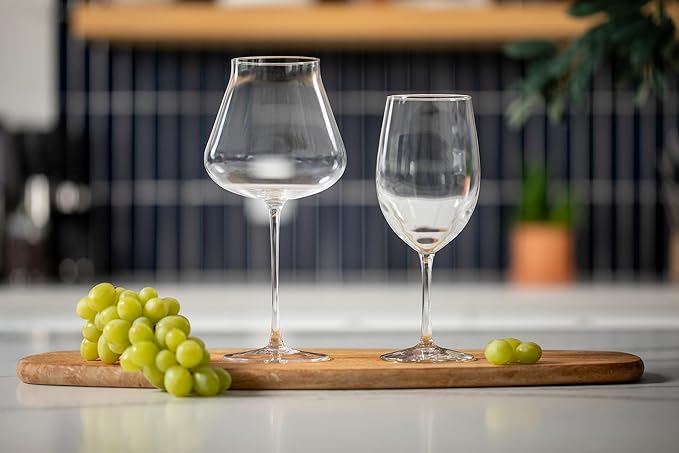 Salmanazar Giant Wine Glass - Premium Crystal Wine Glasses Set of 2 - Fits Entire 750 ml Bottle