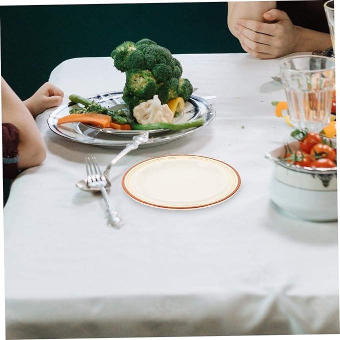 Veemoon European Style Ceramic Plate Dinner Serving Snack Cake Fruit Plate Easy Cleaning Storage