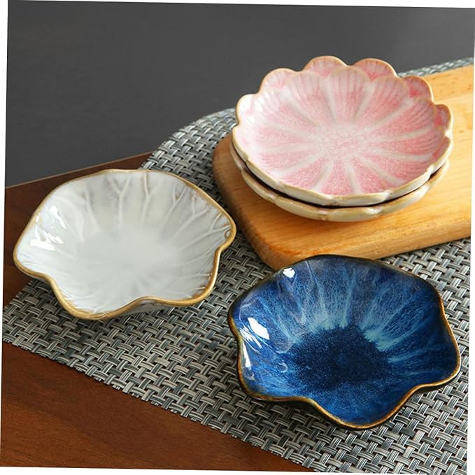 2pcs Dipping Sauce Dish Multi-purpose Appetizer Plates for Home Use for Soy Sauce Vinegar and Snacks Lightweight and Easy to Clean