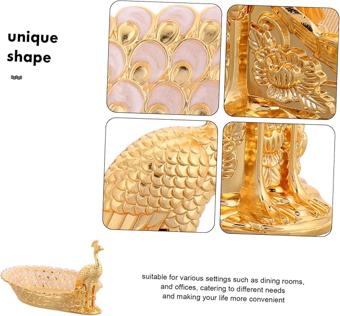 GLEAVI Elegant Gold Fruit Plate European Style Serving Tray Snack Dessert Display