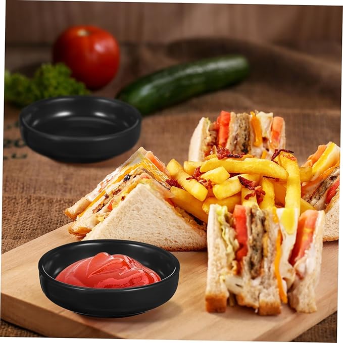 6pcs Japanese Ceramic Dipping Plates Elegant Seasoning Dishes for Sushi Sauces and Appetizers Versatile Tableware for Parties and Gatherings